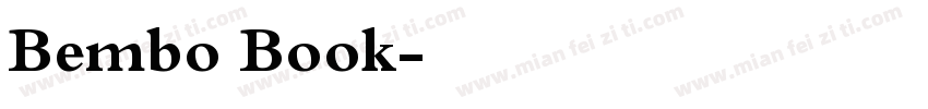 Bembo Book字体转换